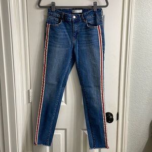 Dark wash skinny jeans